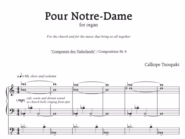 Calliope writes organ piece after the fire in Notre-Dame