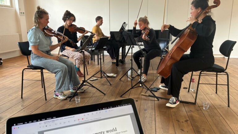 World premiere of “Poem for an empty world”
